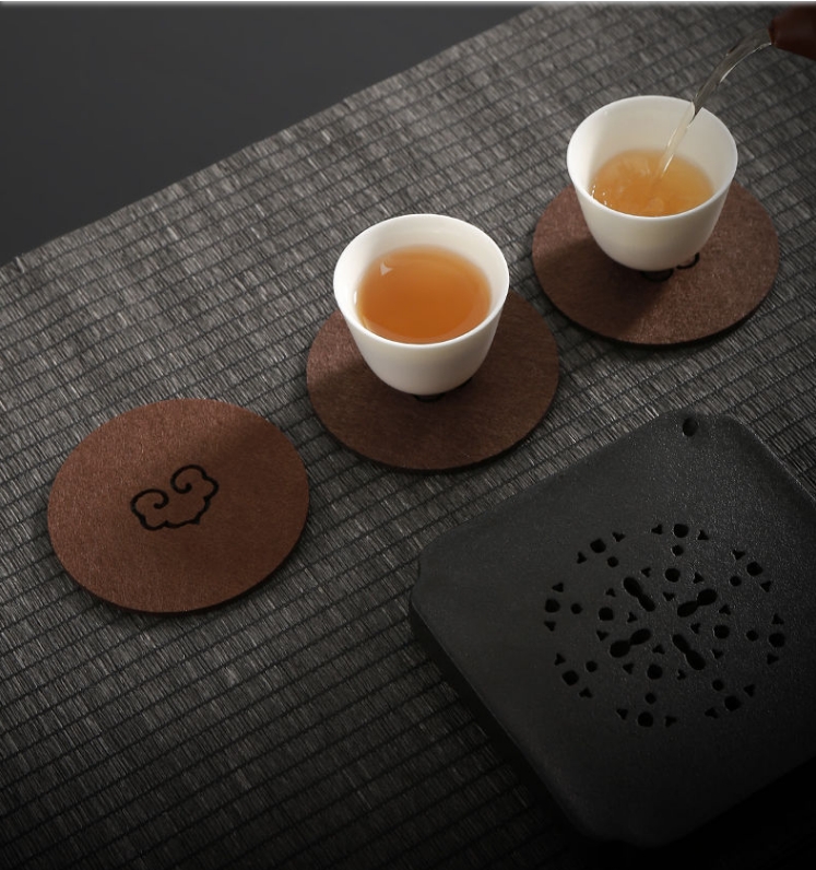 國風創意吸水毛氈杯墊,禪意滿滿超吸睛 國風創意吸水毛氈杯墊,禪意滿滿超吸睛